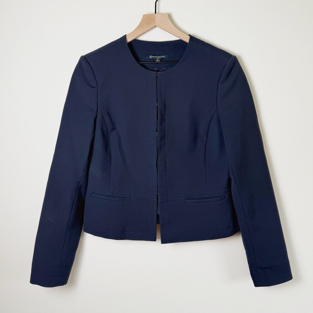 Brooks Brothers Navy Cropped Jacket / Blazer Size 12